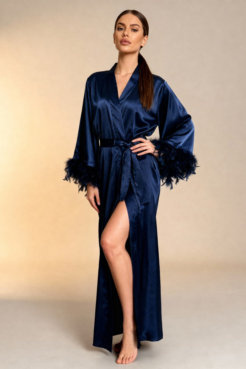 Kimono long en satin Celiana