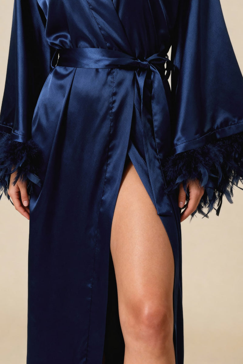 Kimono long en satin Celiana