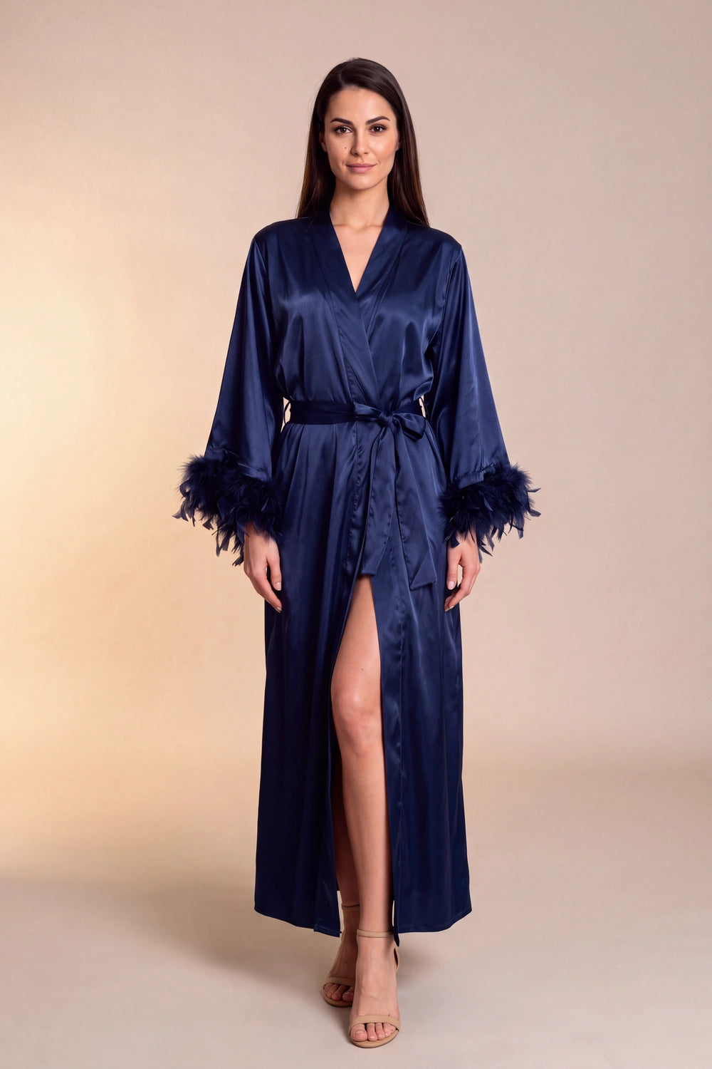 Kimono long en satin Celiana